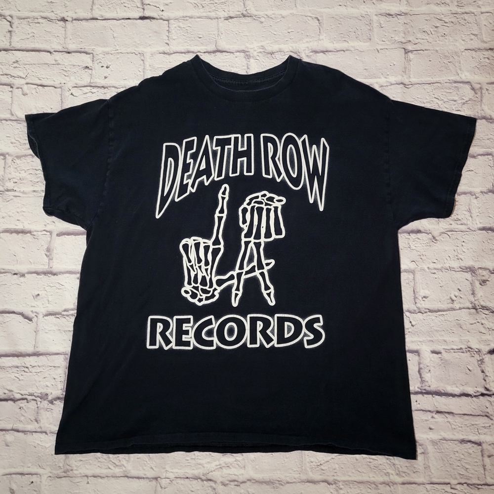 Death Row Records Black Short Sleeve Tee Spring Styles Summer Fashion